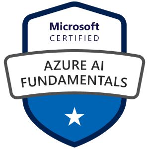 Microsoft Certified: Azure AI Fundamentals badge