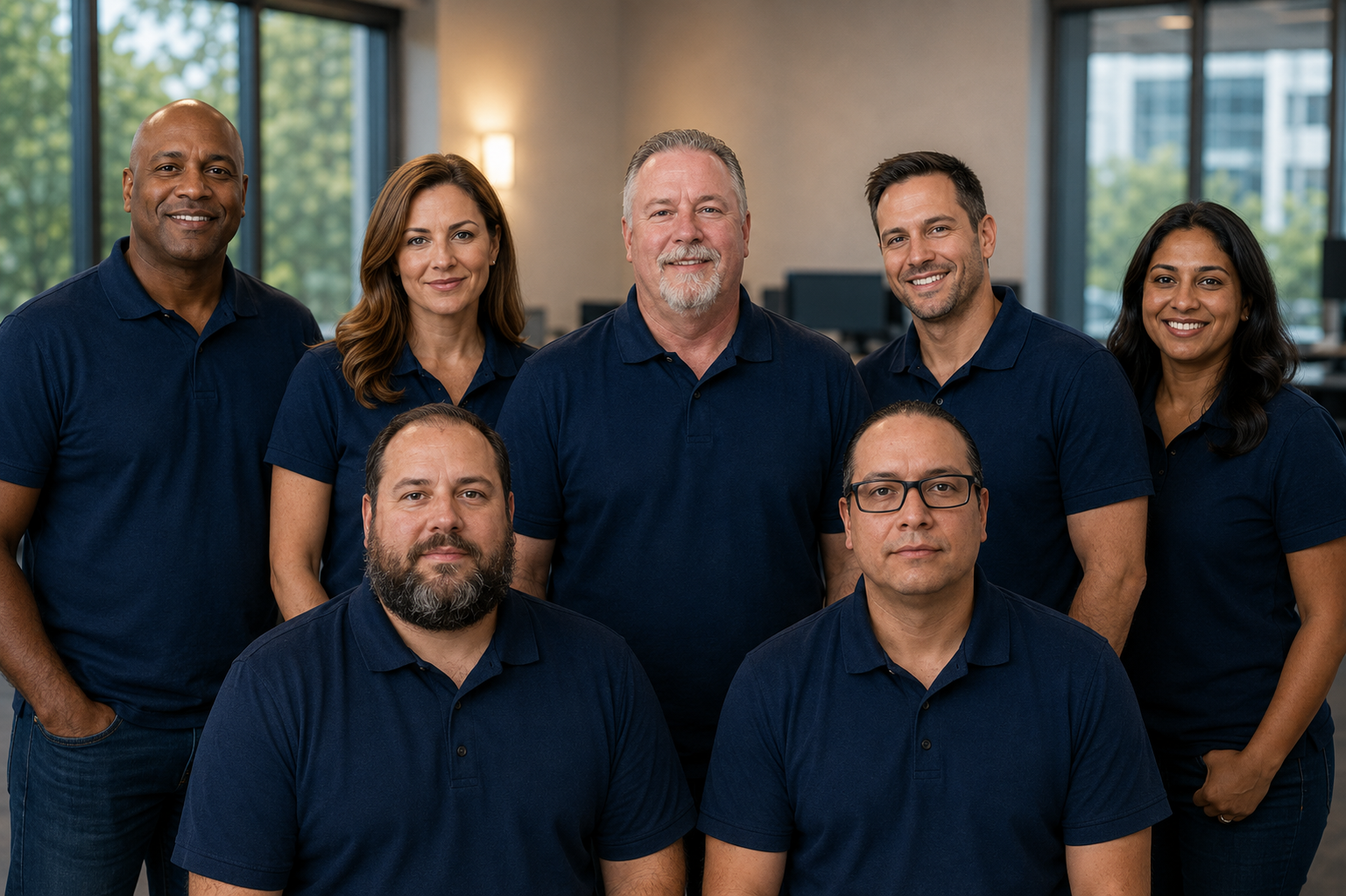 The diverse Complete Technology Solutions engineering team — IT support and cybersecurity professionals serving Arizona businesses.